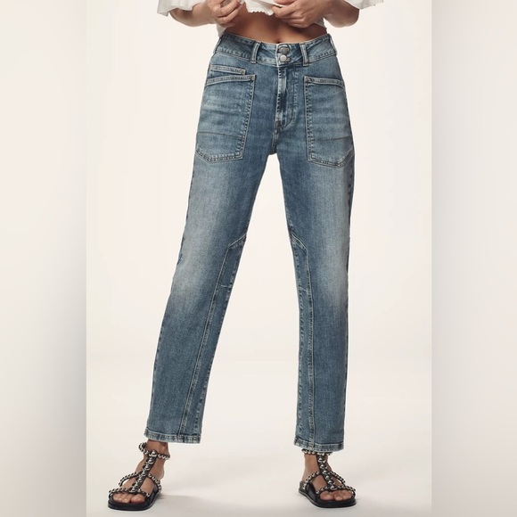 Anthropologie Barrel Pilcro Jeans The Wanderer Mid-Rise Relaxed loonie denim - Picture 1 of 13